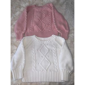 2 GAP Toddler Cable-Knit Sweaters